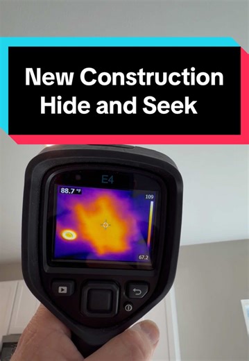 New construction inspection. The HVAC system was operating, but a ceiling supply register had been covered by drywall. With the heat on, a clear warm air pattern was visible in the ceiling. With the air conditioning on, the same area showed a cool air pattern. The ductwork is present, but airflow is blocked. Even in new construction, details like this can be missed. #homeinspection #newconstruction #hvac #inspectionfinds #hiddenissues