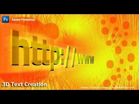 Photoshop CS4 - How To Create 3D Text