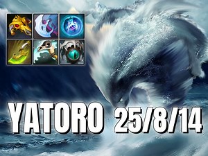 [六星推荐]4V5彻底把对面打服 yatoro首秀新版本水人25杀带队逆天翻盘 第一视角