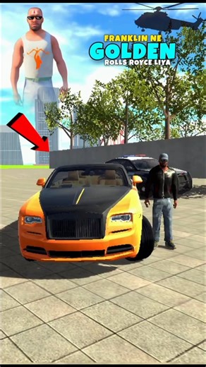FRANKLIN STOLE A GOLDEN ROLLS ROYCE 😳 || INDIAN BIKE DRIVING 3D || #shorts​ #gta​ #viralvideo​ #game