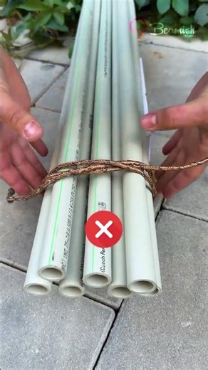 Securing pipes with a constrictor hitch knot! #secure #pipe #knot