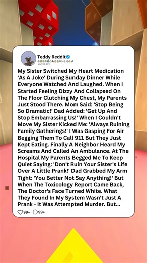 My Sister Switched My Heart Medication 'As A Joke' During Sunday Dinner While | Unlimited Stories
