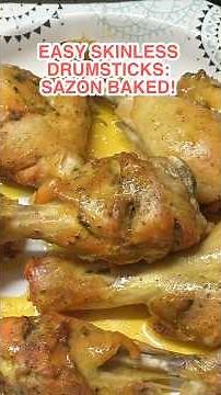 Easy Cuban-Style Baked Chicken Drumsticks (Skinless & Juicy!)|Quick Family Recipe #CubanFood #Sazon