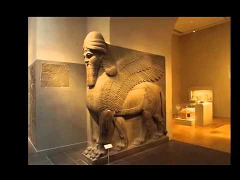 02 Ancient Near East 09 Assyrian art Human headed winged lion and bull Lamassu
