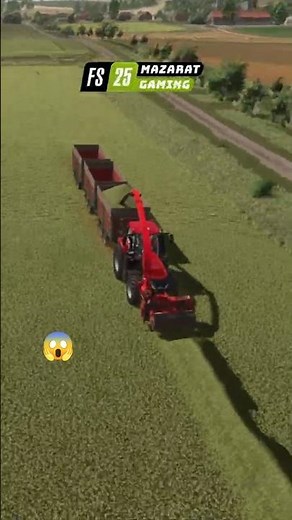 Fast & Clean Grass Loading with 3 Trailers! 🚜🌿 | FS25 #shorts