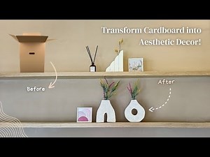 DIY Aesthetic Room Decor from Recycled Cardboard | Easy & Affordable