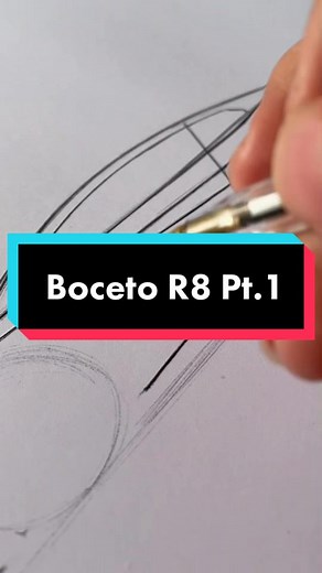 Audi R8 2021 Drawing Process - Part 1