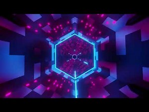 10 Hour - Screensaver 4k with Blinking Neon Light Relaxing Tunnel Background VJ Loops, NO Sound