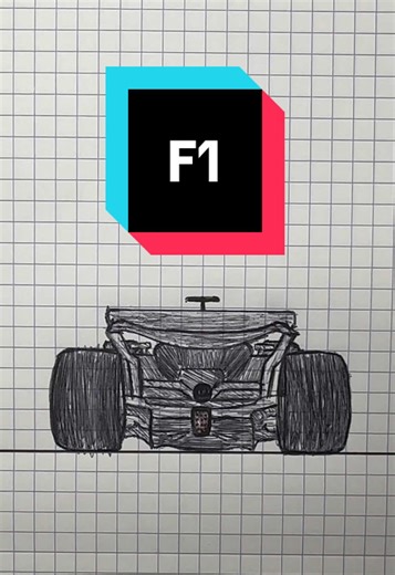 Tuto F1 de vue arrière #dessin #drawing #f1