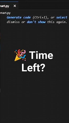 ⏳ Python Calculates Time Left Until New Year! 🤯 #coding #python #viral