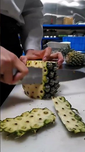 How To Peel A Pineapple Like A Pro | Amazing Knife Skills Trick & Satisfying ASMR