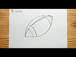 How to Drawing A RUGBY BALL Easy Step by Step