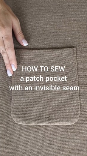 Stylish PDF sewing patterns on Instagram: "☝️How to sew a patch pocket on knitwear with an invisible seam, just like on a new cardigan #eps_joker , the pattern of which has just been released. Video with voice, useful viewing! All my patterns are here, enjoy sewing❤️: https://elenapatternstudio.com/ Link to my pattern boutique in bio #eps_patterns"