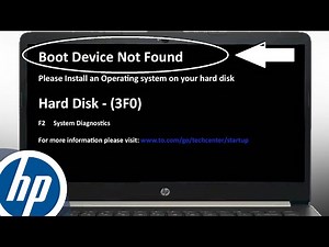How to Fix Boot Device Not Found Hard Disk 3F0 Error