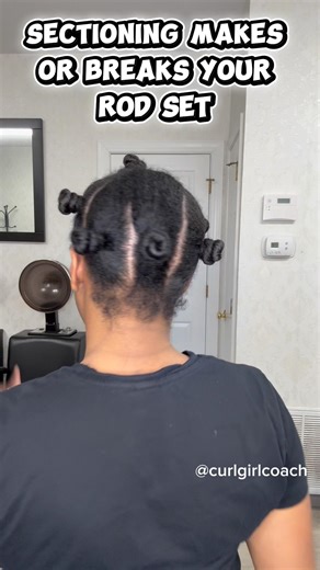 Sectioning Makes or Breaks Your Rod Set | How to Get Even, Smooth Curls | Rod set on natural hair
