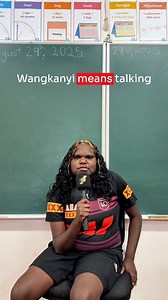 Walungurru students teaching action words in the Luritja language 🏊🏿‍♀️🧗🏾‍♀️ What are some action words in your language? 👇🏾 #FirstNations #LanguageLearning #Kintore | CAAMA Radio