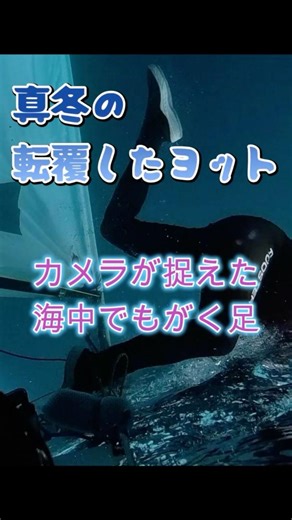 冬のヨットレース 海中でもがく足 #Shorts