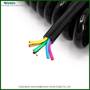 [Hot Item] Customized Multi Cores Flexible Wire Spring Coiled Electric Power Spiral Cable