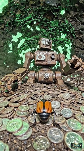 POV: A beetle finds a hidden underground robot 🪲🤖⚡ #shorts #POV #Cinematic #ai