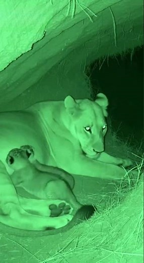 Night Vision Reveals Lion Family Secrets!