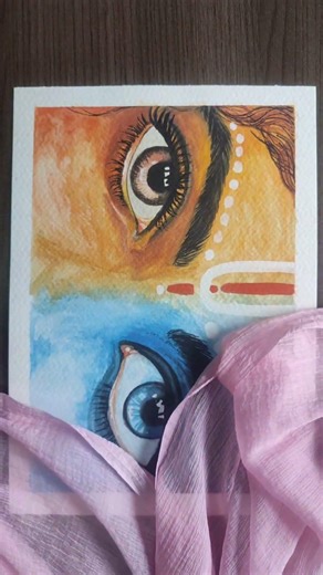 Deewana Deewana// Radha Krishna Drawing 🤗😊🎨🖌️// Radha Krishna Eyes Drawing 🦚🥰// Radhekrishna❤️🙏//