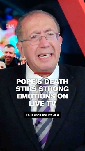 648K views · 5.6K reactions | The death of Pope Francis has been felt by millions around the world. CNN International Correspondent José Levy was moved to tears by the news when announcing it on air. Pope Francis, the first Latin American pontiff in nearly 1,300 years, died on Easter Monday. He was 88 years old and died of a stroke followed by heart failure, the Vatican said. | CNN | Facebook
