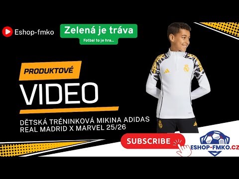 👕 Dětská tréninková mikina Adidas Real Madrid x Marvel 25/26 černá | Eshop-fmko.cz ✅