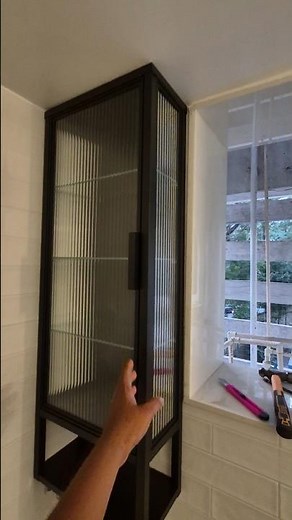 IKEA ENHET Wall Cabinet with Glass Door