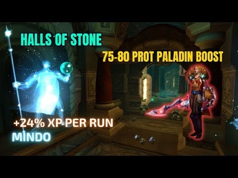 Halls of Stone Boost — Prot Paladin 75-80 Leveling Guide (24% XP/Run) ⚔️