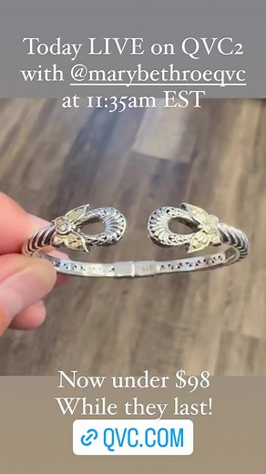 #QVC #QVC2 #bali #artisanjewelry #robertmanse https://www.qvc.com/Artisan-Crafted-by-Robert-Manse-Sterling-&-18K-Butterfly-Hinged-Cuff.product.J420928.html?productNumber=J420928&sc=ISRC | Robert Manse Designs