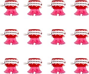 Windy City Novelties – 12 Pack Wind-Up Chattering Teeth with Feet – Fun Novelty Toys for Kids’ Parties, Pranks, and Gag Gifts