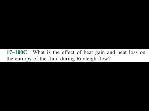 What is the effect of heat gain and heat loss on the entropy of the fluid during Rayleigh flow?