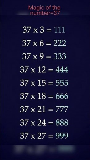 Mind-Bending: "Math isn't just numbers; it’s magic! Look at how 37 plays with the multiples of 3. ✨