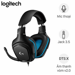 Tai nghe chụp tai Gaming Logitech G431 7.1 Đen Xanh - giá rẻ
