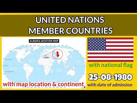 193 United Nations Official Member Countries (Alphabetical Order) (A-Z) Ⅰ193 Country Facts