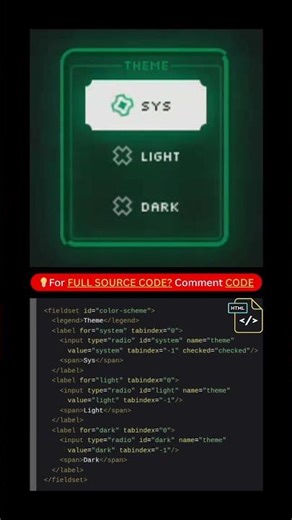 Corner Shape Radio Buttons Using Pure HTML & CSS