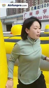 RUN FOR YOUR LIFE! 🟡 Giant Inflatable Obstacle Course Challenge!