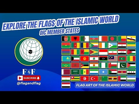 OIC Member Countries Flag Art | 57 Islamic Nations | Hand-Drawn Colored Pencil Flags | Flag & Flag