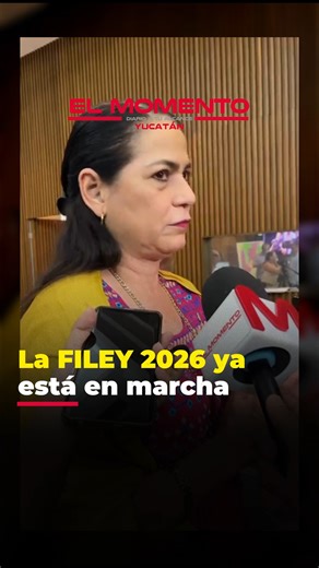 📚✨ La FILEY 2026 ya está en marcha La Feria Internacional de la Lectura Yucatán se realizará del 14 al 22 de marzo de 2026 y ya cuenta con programación definida. La directora Teresa Mezquita Mendez comparte los detalles 👇🏻👇🏻👇🏻 🎥: Daniel Santiago #Filey 2025 #Mérida #Yucatán | El Momento Yucatán