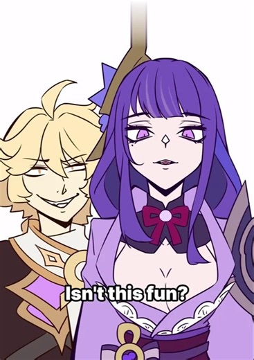 Now they can dance together #fanart#art #genshinimpact #hoyocreators#aether #wanderer #raidenshogun