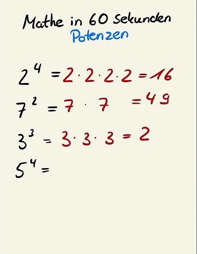 Powers - basics, base, exponent explained simply. Follow for more 🧮