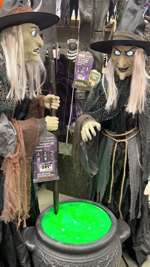 Home Depot animatronic Witches Halloween 2025
