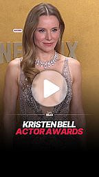 Kristen Bell see-through dress before hosting Actor Awards