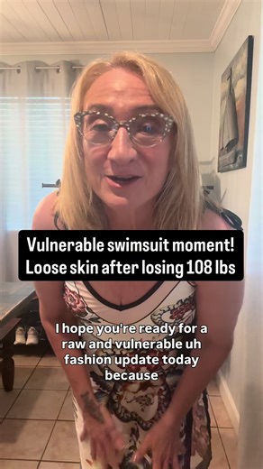 After losing 108 pounds and having an arm lift it's time for new swimsuits! I still feel very vulnerable in this high cut suit that shows my loose skin. Still trying to decide if I should keep it. Please follow for affordable fashion after weightloss. @allurini #swimsuits #fashionover50 #affordablefashion #swimsuit @sheinofficial