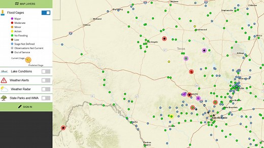 Track flash flooding in real time across Texas with these two maps