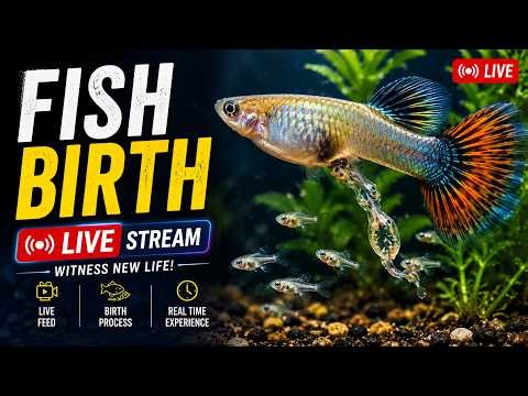 Live Fish Birth Stream – Baby Cichlids Being Born Now!