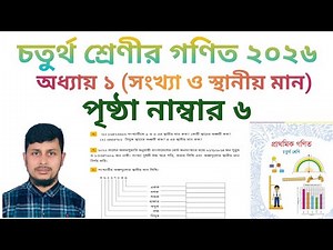 চতুর্থ শ্রেণির গণিত ২০২৬||অধ্যায় ১||সংখ্যা ও স্থানীয় মান || পৃষ্ঠা নং ৬||Class 4 Math page 6