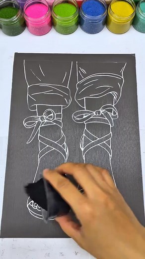 21K views · 186 reactions | Purple Sandals ✨ Sand Painting #satisfying #sandpainting #happysandart #fyp | Happy Sand Art | Facebook