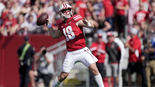 Badgers quarterback Braedyn Locke on a 52-6 victory over Purdue