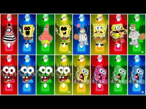 Super Mega - Mix: Spongebob Exe 🆚 Mr Krabs Exe 🆚 Squidward Exe 🆚 Sandy Cheeks Exe | Tiles Hop Battle